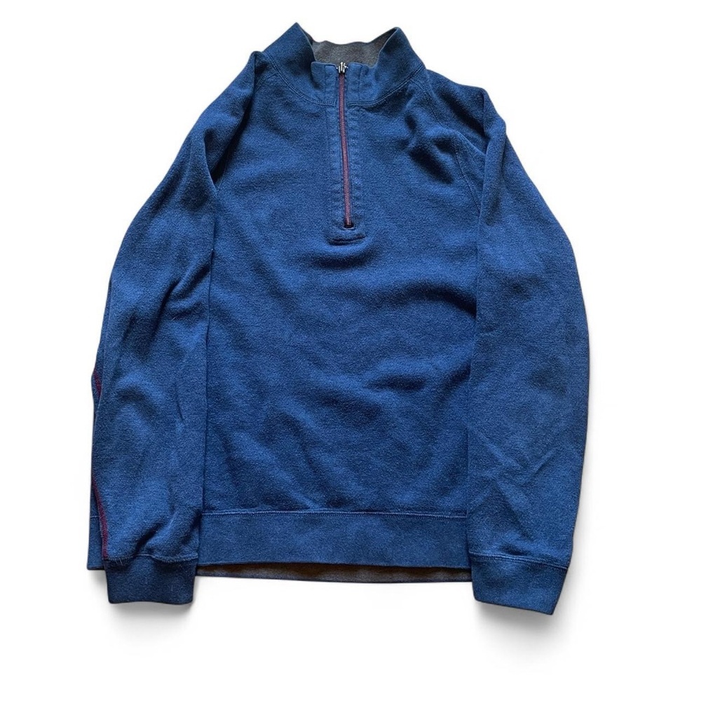 Men's Classic Blue Zip-Up Sweater